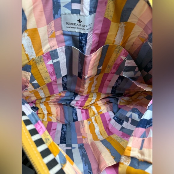 Rebekah Scott Elizabeth Weekender Black Stripe Travel Tote Crossbody Bag - Picture 3 of 7